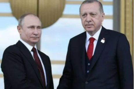Cumhurbaşkanı Erdoğan Putin ile görüştü haberinin görseli