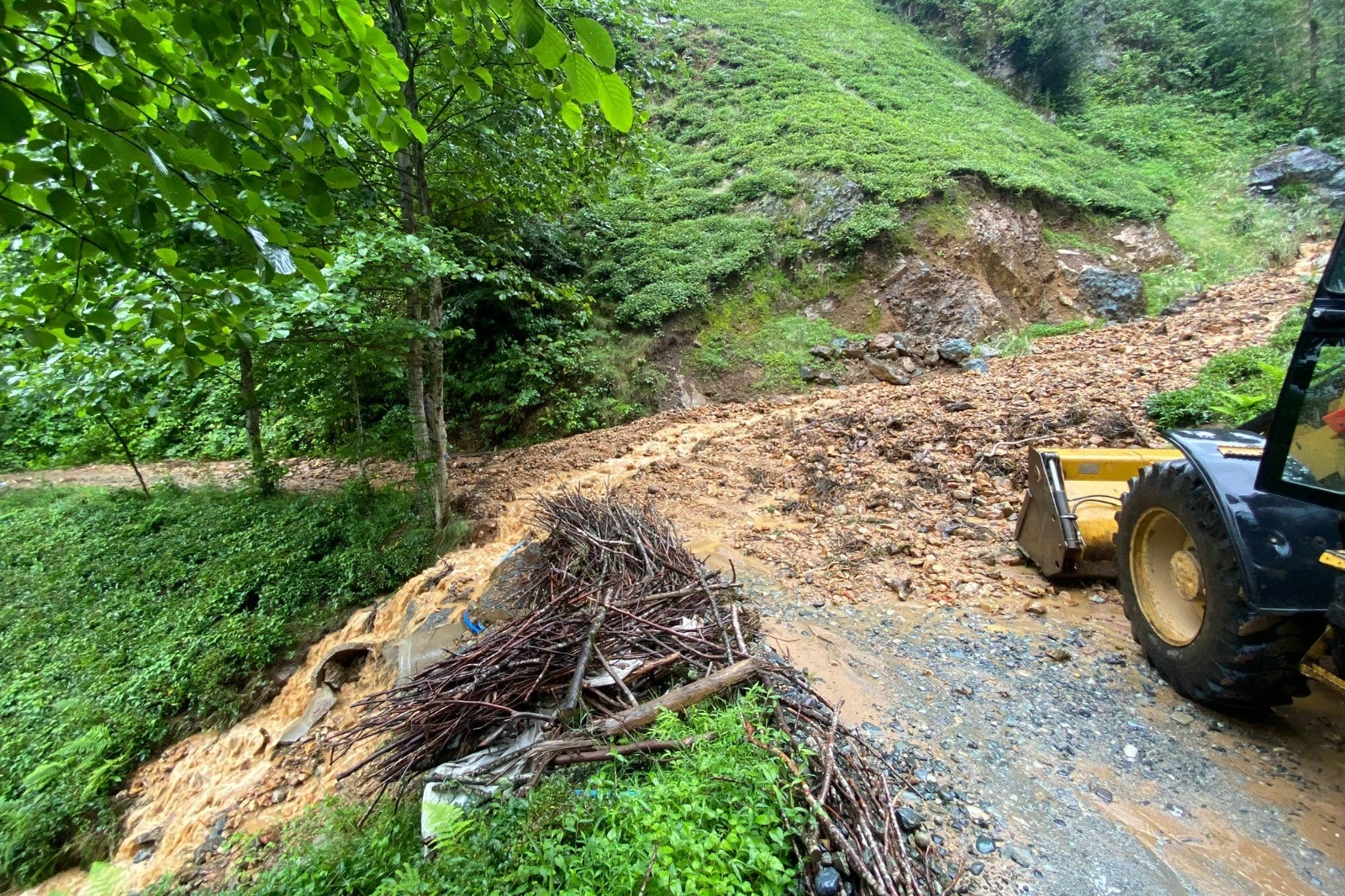 Rize'de heyelan meydana geldi! haberinin görseli