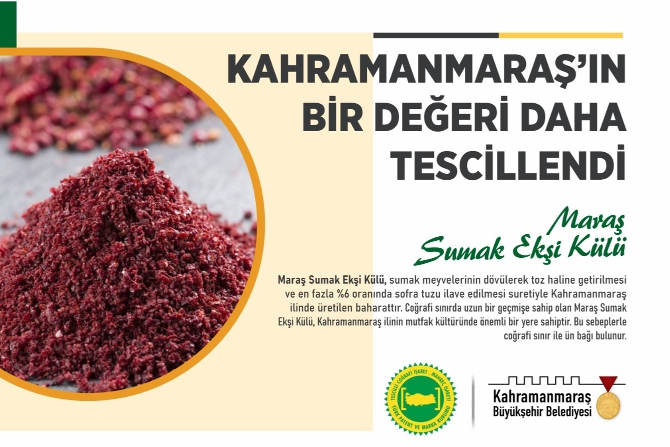 Maraş Sumak Ekşi Külü tescillendi haberinin görseli