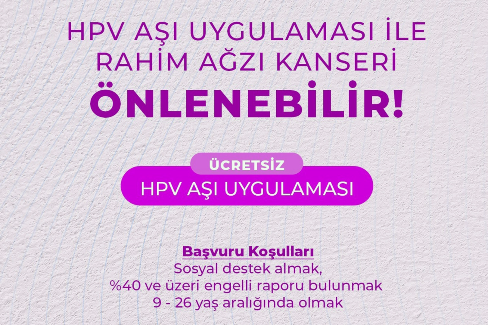 Muğla Büyükşehir'den ücretsiz HPV aşı uygulaması