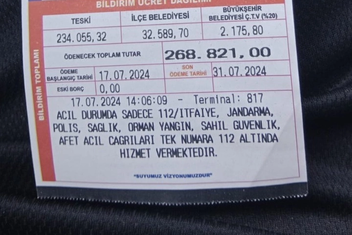 Evine 268 bin lira su faturası gelen vatandaş:  Siz beni toprak ağası mı sandınız? haberinin görseli