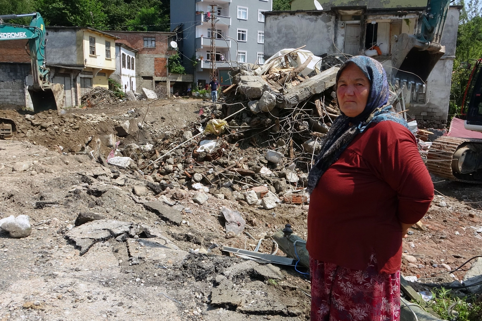 Giresun'da sel mağdurları yaşadıklarını anlattı