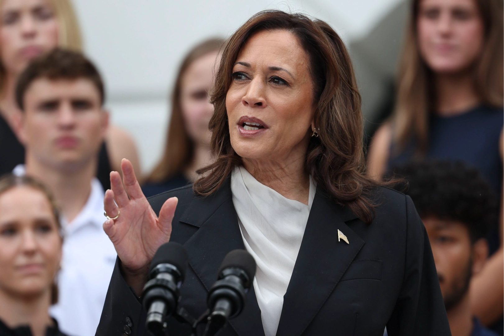 Kamala Harris'e Demokrat Parti'den destek haberinin görseli