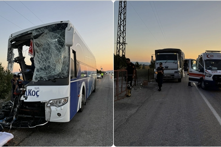 Afyonkarahisar'da yolcu otobüsüyle kamyonun çarpıştı! Kazada ölü ve çok sayıda yaralı var