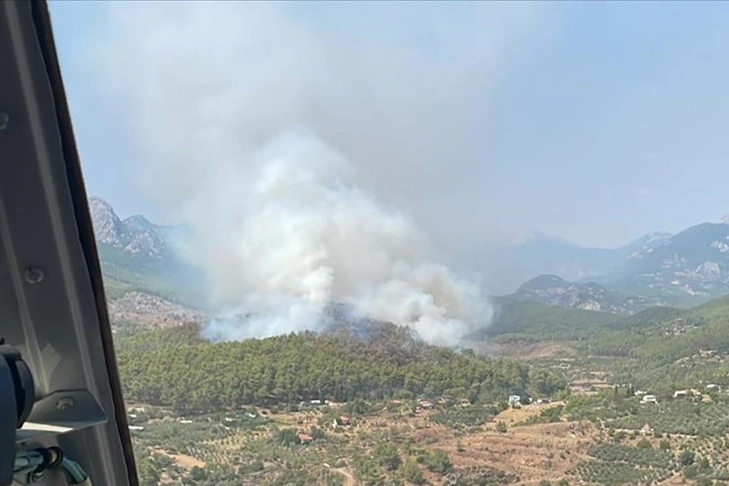 Antalya'nın Serik ilçesinde orman yangını çıktı