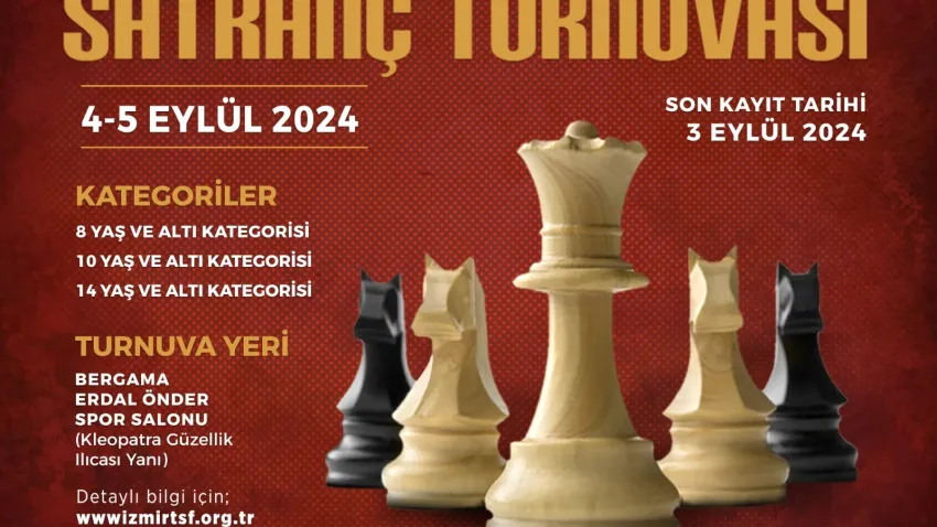 Bergama uluslararası satranç turnuvasına ev sahipliği yapacak