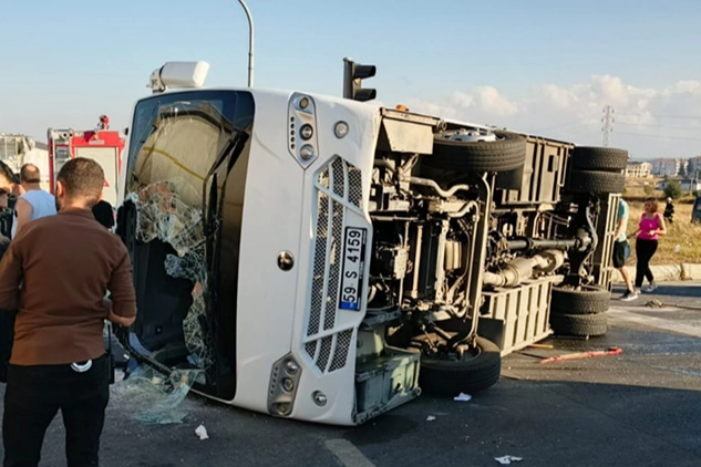 Tekirdağ'da feci trafik kazası...12 kişi yaralandı!