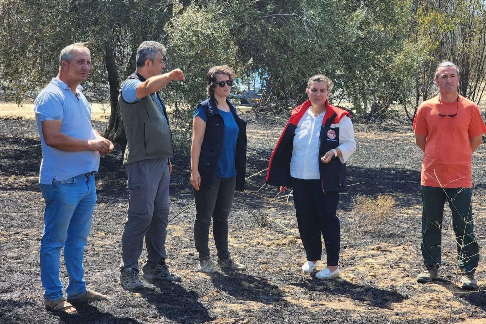 Çanakkale'de orman yangının ardından hasar tespit çalışmaları başladı haberinin görseli