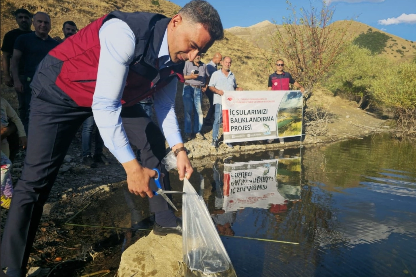 Tunceli’de yavru sazanlar salındı