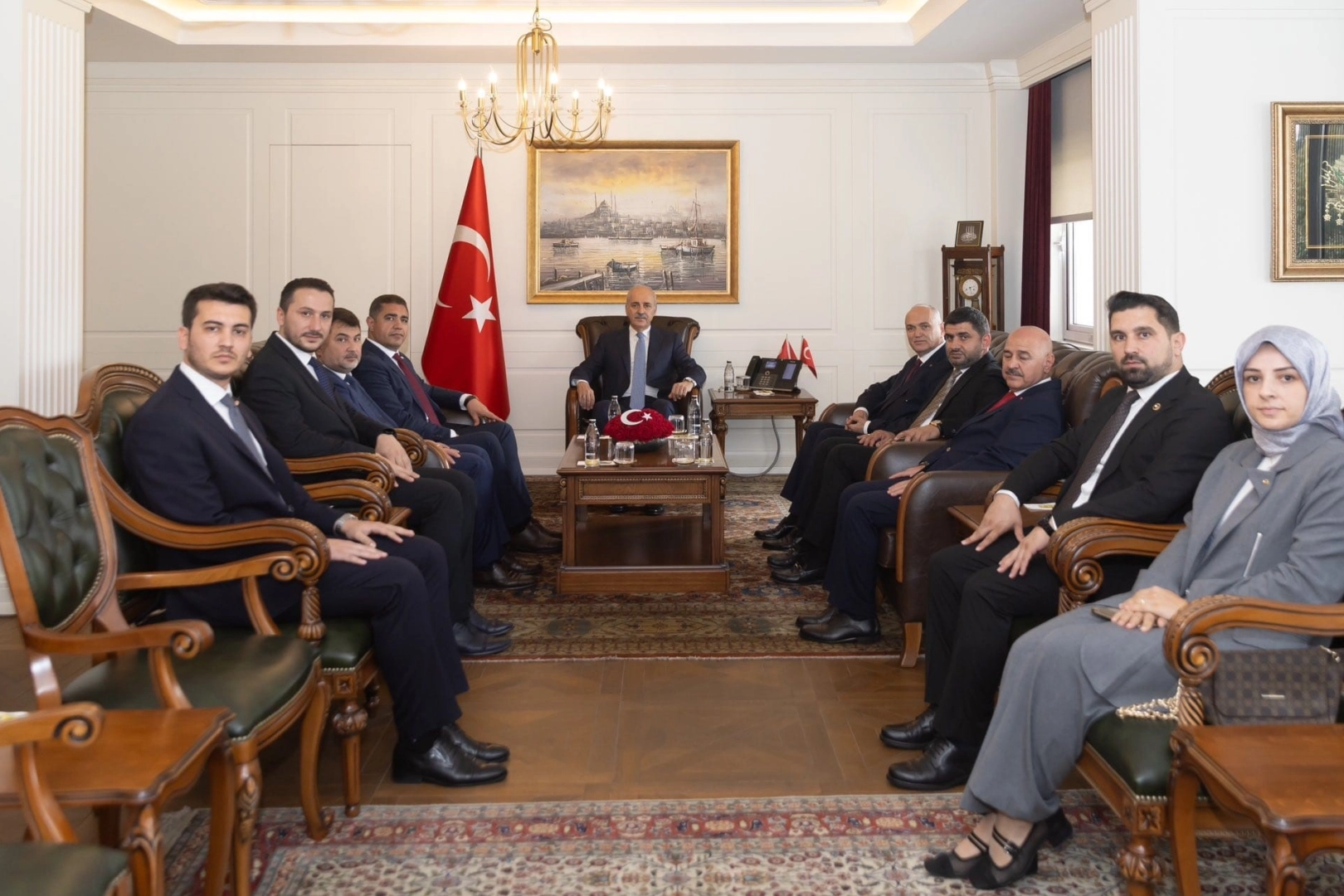 TBMM Başkanı Kurtulmuş: Türkiye arz-ı mevudun gerçekleşmesine asla müsaade etmeyecektir haberinin görseli