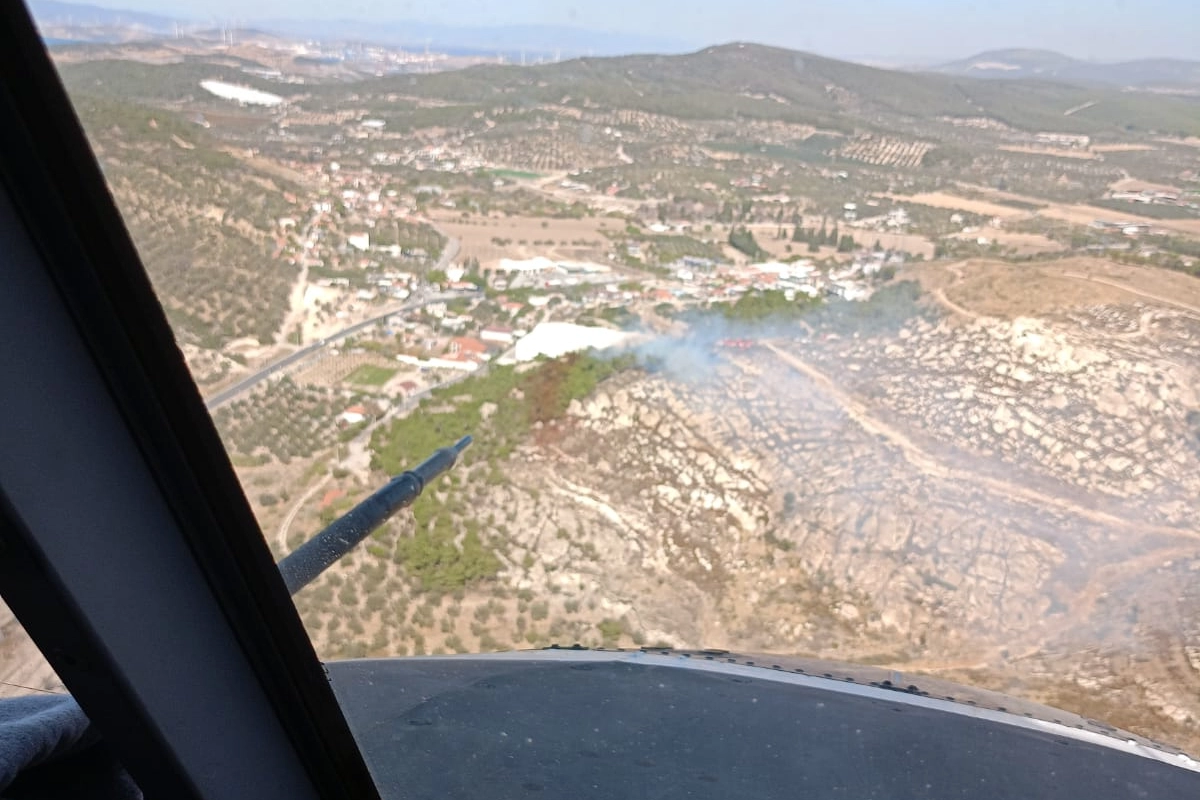 İzmir haber: Foça'da orman yangını