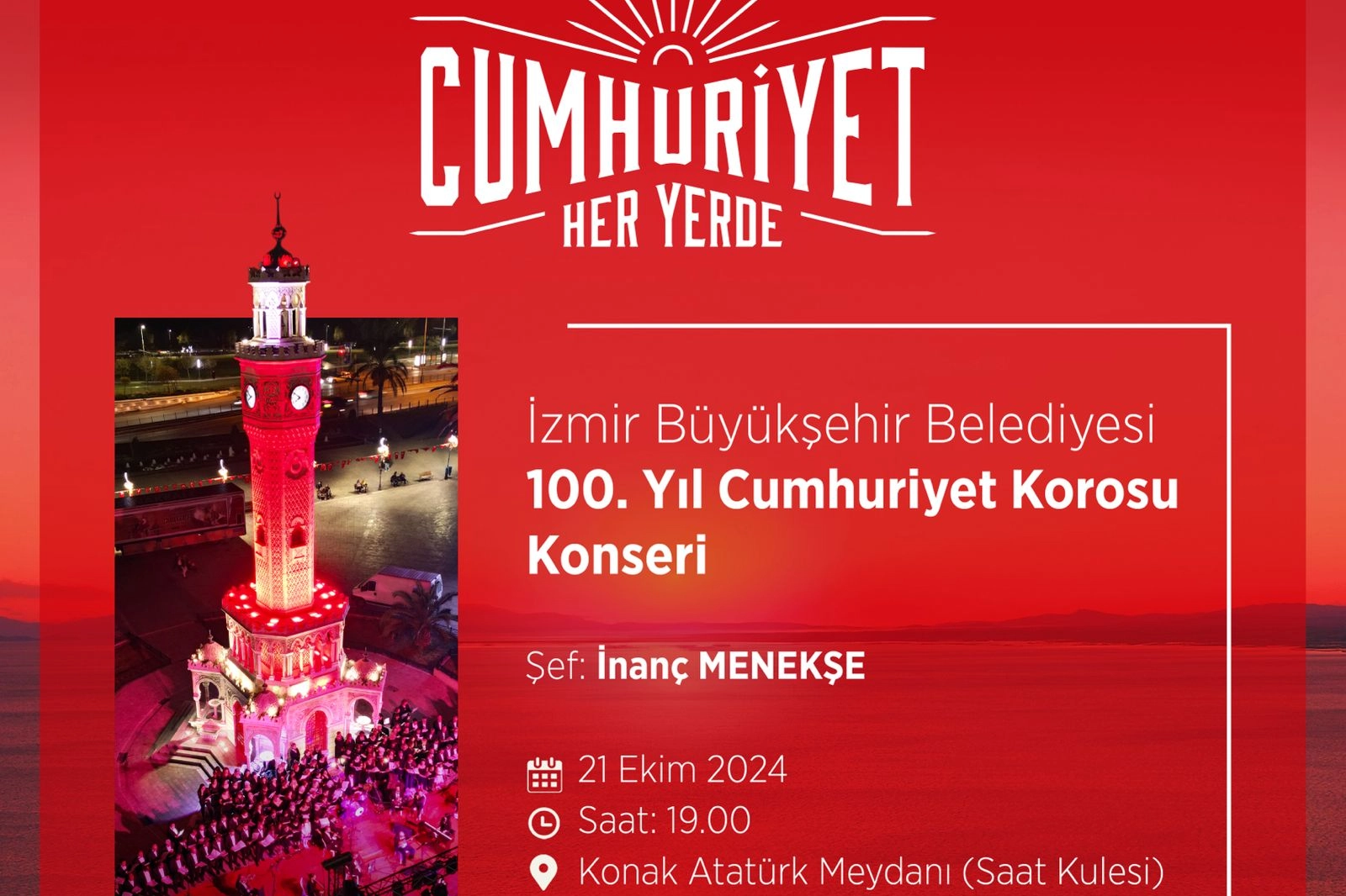 İzmirliler için 100. Yıl Cumhuriyet Korosu konseri