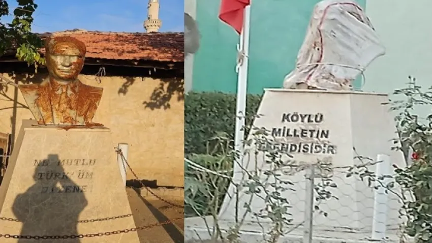 Kiraz'da Atatürk büstüne saldıran şahıs tutuklandı!