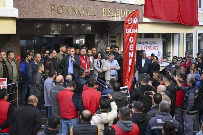 Bornova’da işçilerden uzlaşmaya tepki haberinin görseli