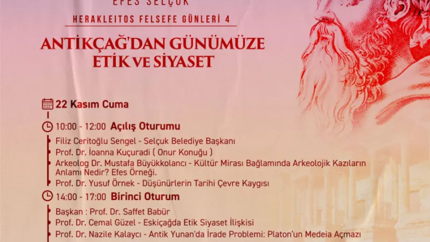 Geleneksel Herakleitos Felsefe Günleri 22-24 Kasım’da Efes Selçuk’ta