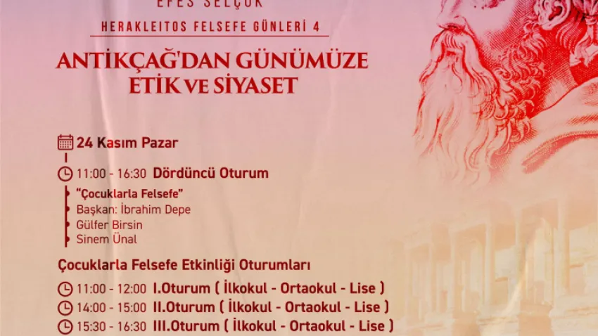 Geleneksel Herakleitos Felsefe Günleri 22-24 Kasım’da Efes Selçuk’ta