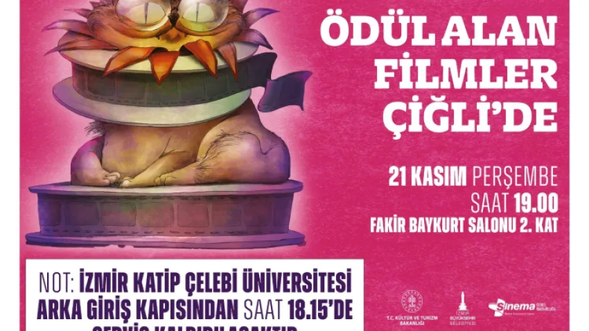 25. İzmir Kısa Film Festivali Ödüllü filmleri Çiğli’de sinemaseverlerle buluşuyor