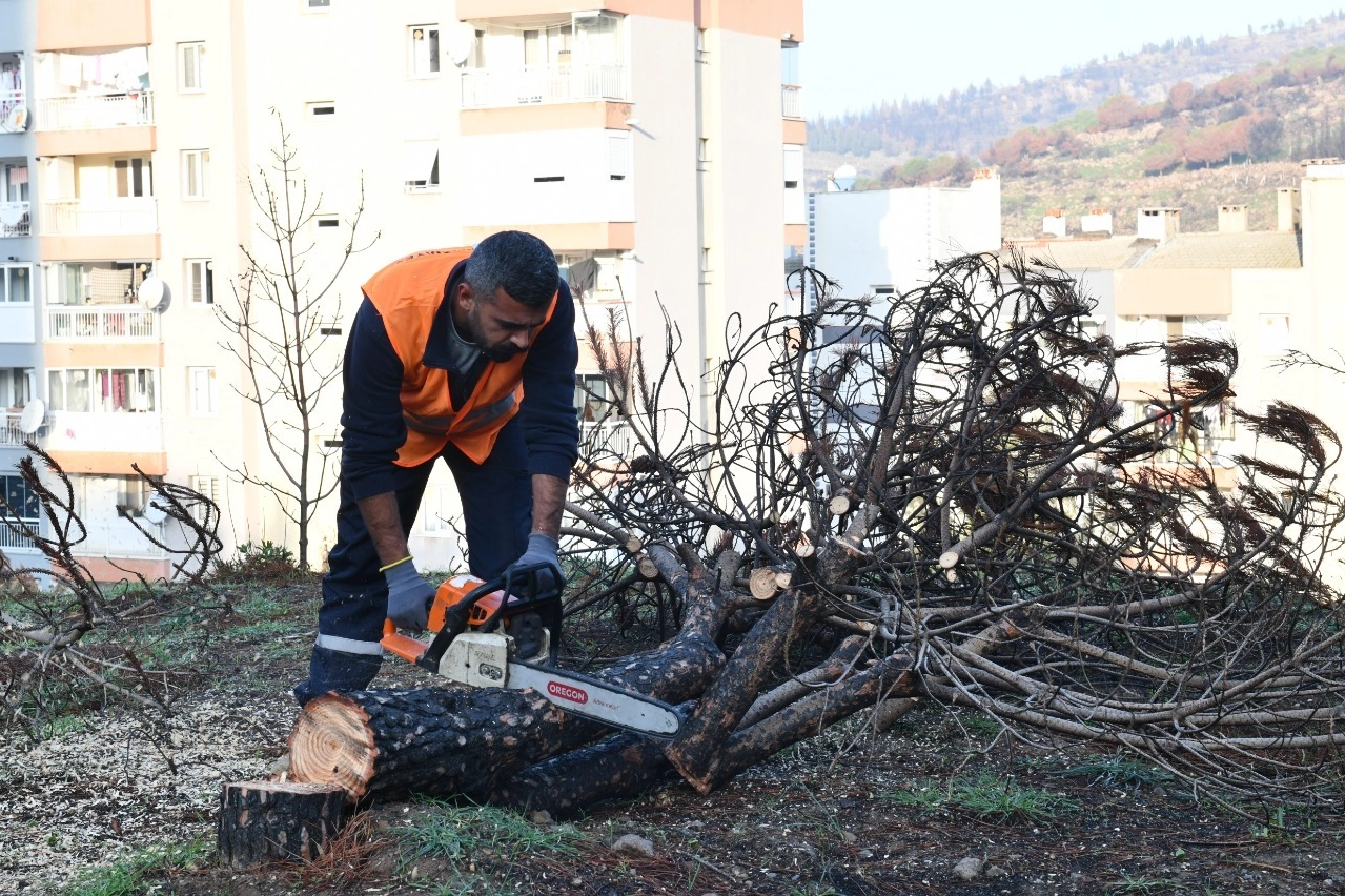 Çiğli’de yangının izleri siliniyor