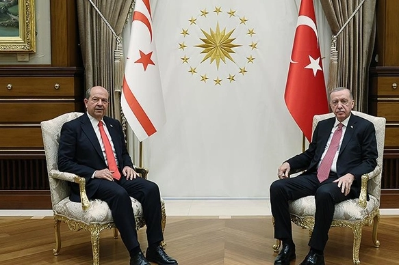 Cumhurbaşkanı Erdoğan, KKTC Cumhurbaşkanı Tatar ile görüştü