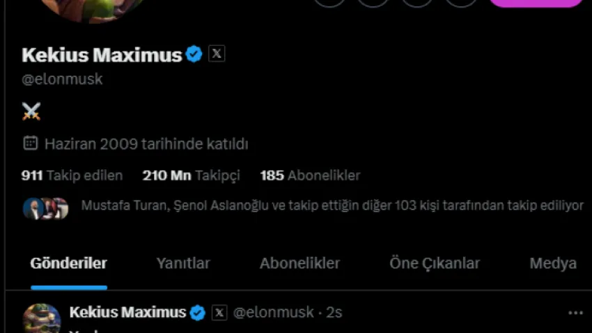 Elon Musk X’te hem adını hem profilini değiştirdi