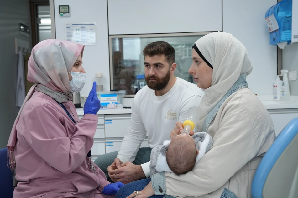 Dudak damak yarığıyla doğan Muhamed Bebek, tedavi sürecine başladı