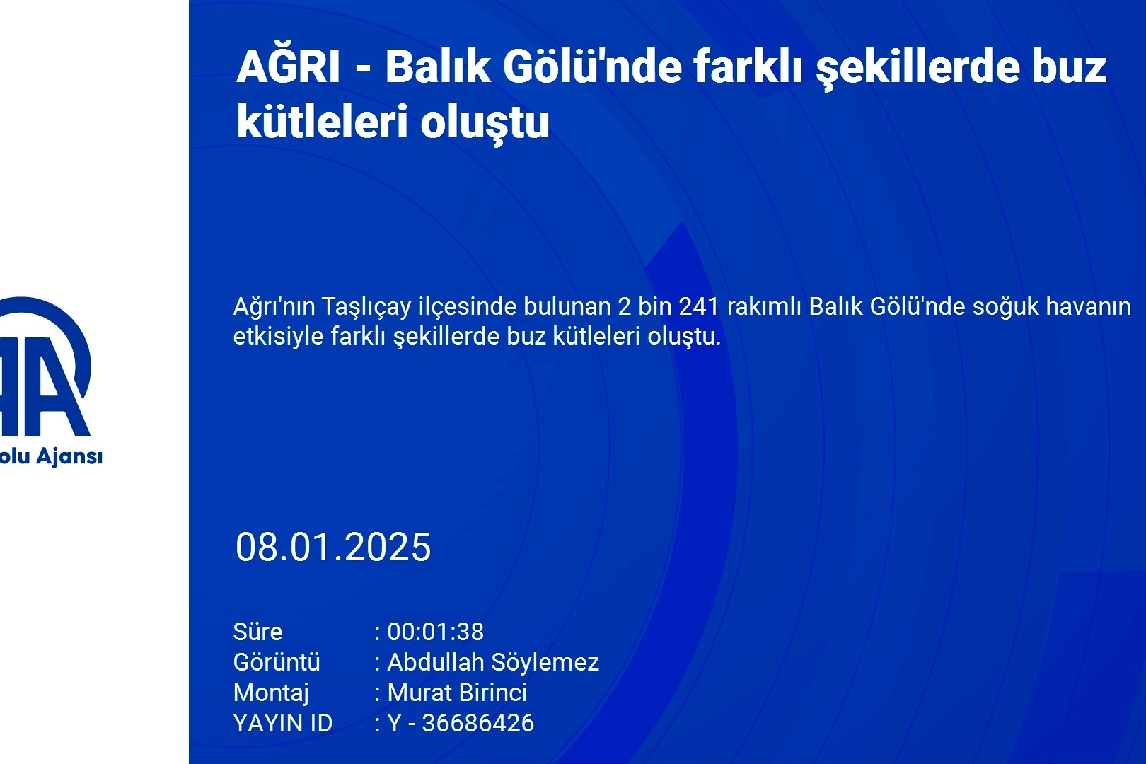 Balık Gölü'nde soğuk havanın sanatı: Şekilli buz kütleleri oluştu