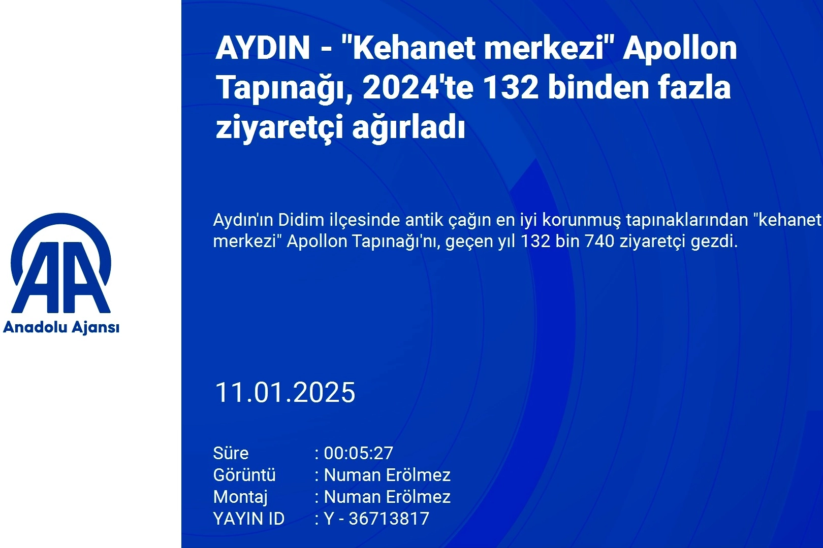 Aydın’daki Apollon Tapınağı 132 bin ziyaretçiye ev sahipliği yaptı