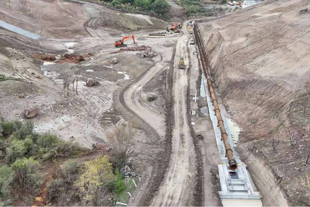 Bergama'da Bölümçam Barajı'nın yapımı devam ediyor