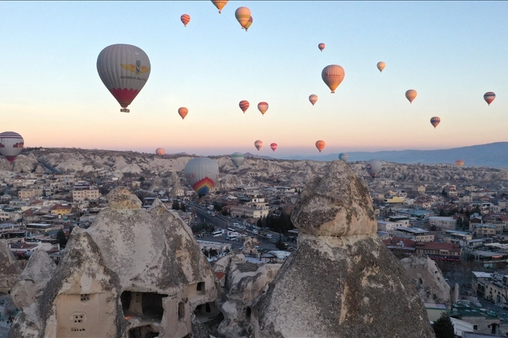 Kapadokya'da 2024 yılında sıcak hava balon turu rekor kırdı