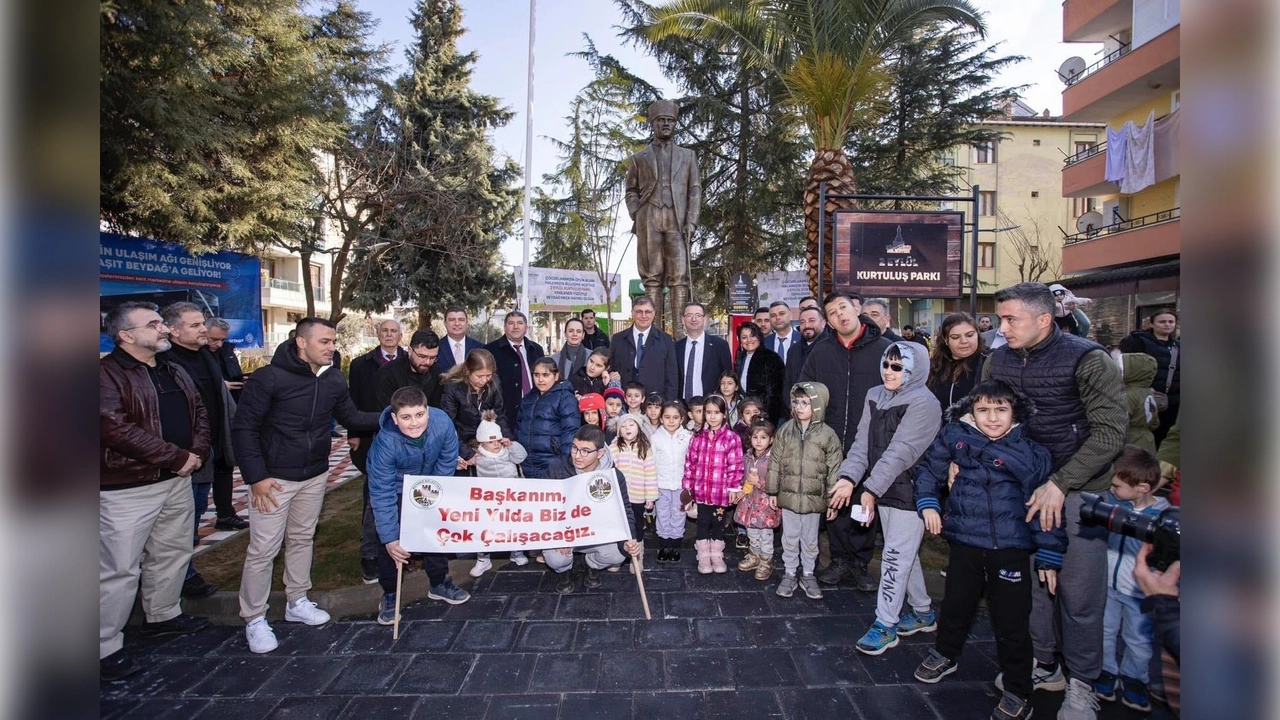 Beydağ’ın çehresini değiştiren çalışma: Kurtuluş Parkı yenilendi