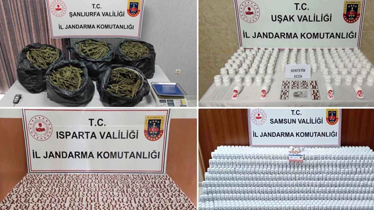 Jandarmadan narkotik operasyonları: 44 şüpheli tutuklandı