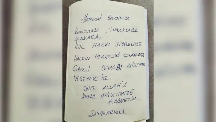 Ekrem İmamoğlu el yazısıyla bir not paylaştı: Önce Allah'a sonra milletimize emanetim