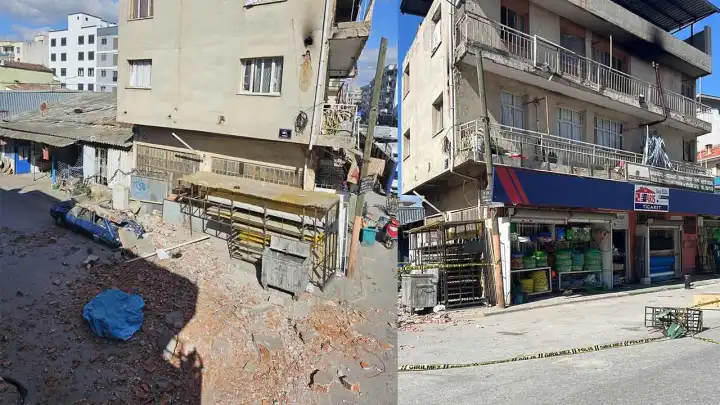İzmir'de kuvvetli rüzgar duvar yıktı: Bir otomobil hasar gördü haberinin görseli