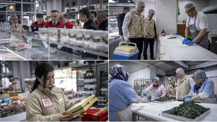 Bayram öncesi tatlı ve şekerleme üreten iş yerlerinde denetim gerçekleştirdi haberinin görseli