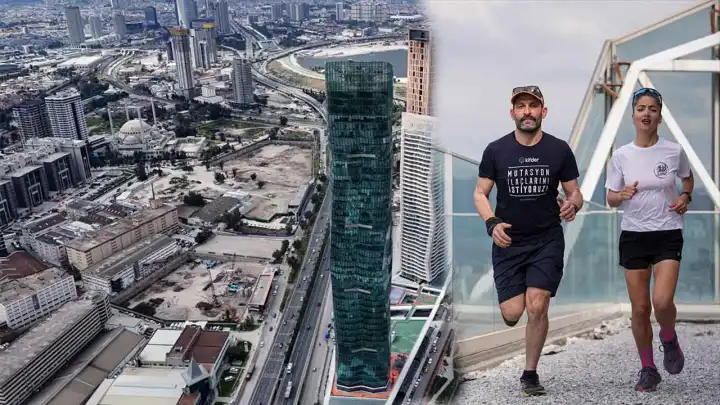İzmir'de koşucular farkındalık çin 216 metrelik gökdelene tırmanacak