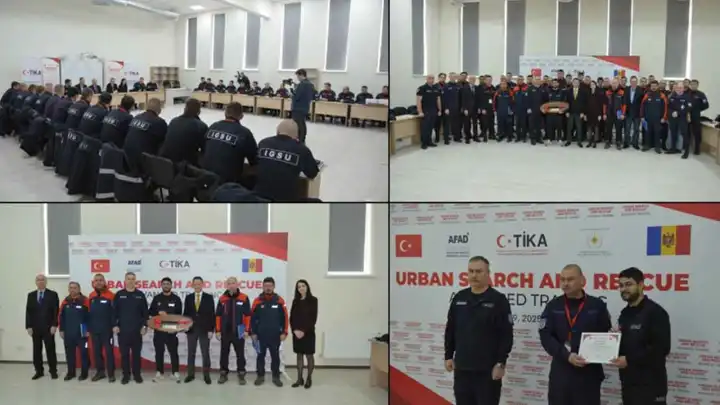 Türkiye kentsel arama kurtarma alanındaki tecrübelerini Moldova'ya aktarıyor haberinin görseli