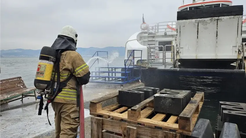 İZDENİZ personelinden yangın tatbikatı 