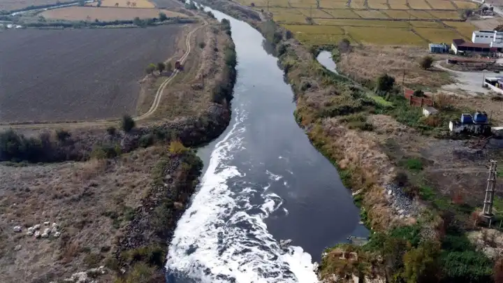 Ergene Nehri'nin suyu  kirli çıktı haberinin görseli