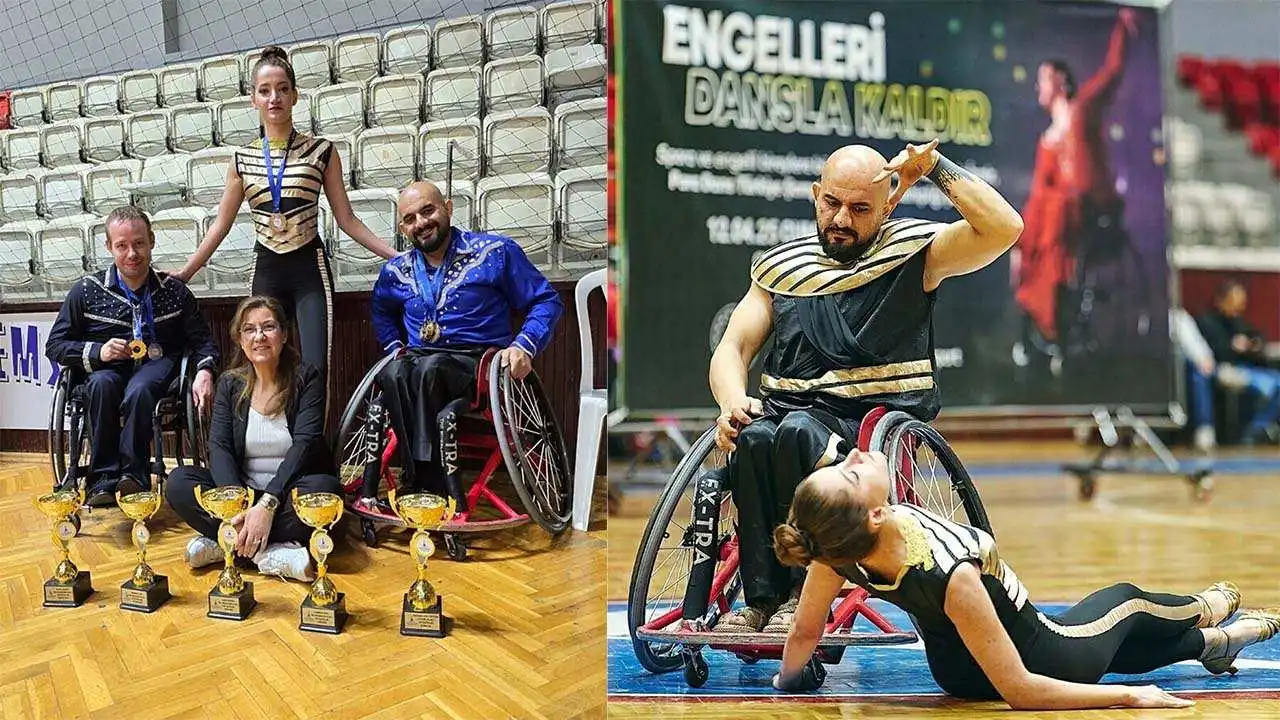 Tekerlekli sandalyede dansla zirveye tırmandı haberinin görseli