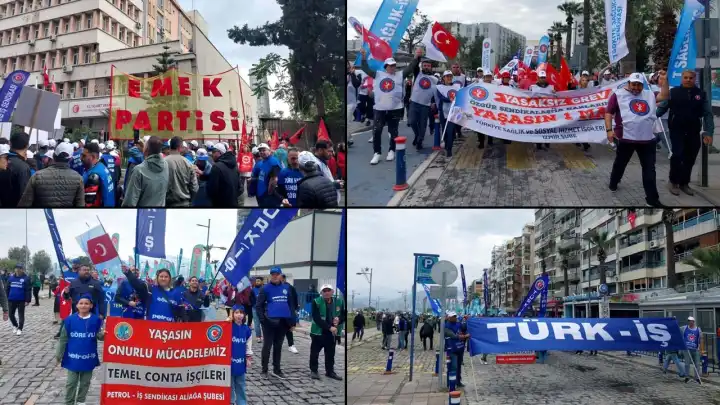 İzmir'de 1 Mayıs yürüyüşü başladı: Emekçiler hakları için buluştu!