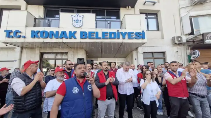 DİSK şubelerinden Konak’a destek: Bu greve belediye başkanları itiyor