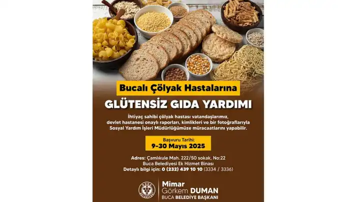 Buca Belediyesi’nden çölyak hastalarına glütensiz gıda desteği