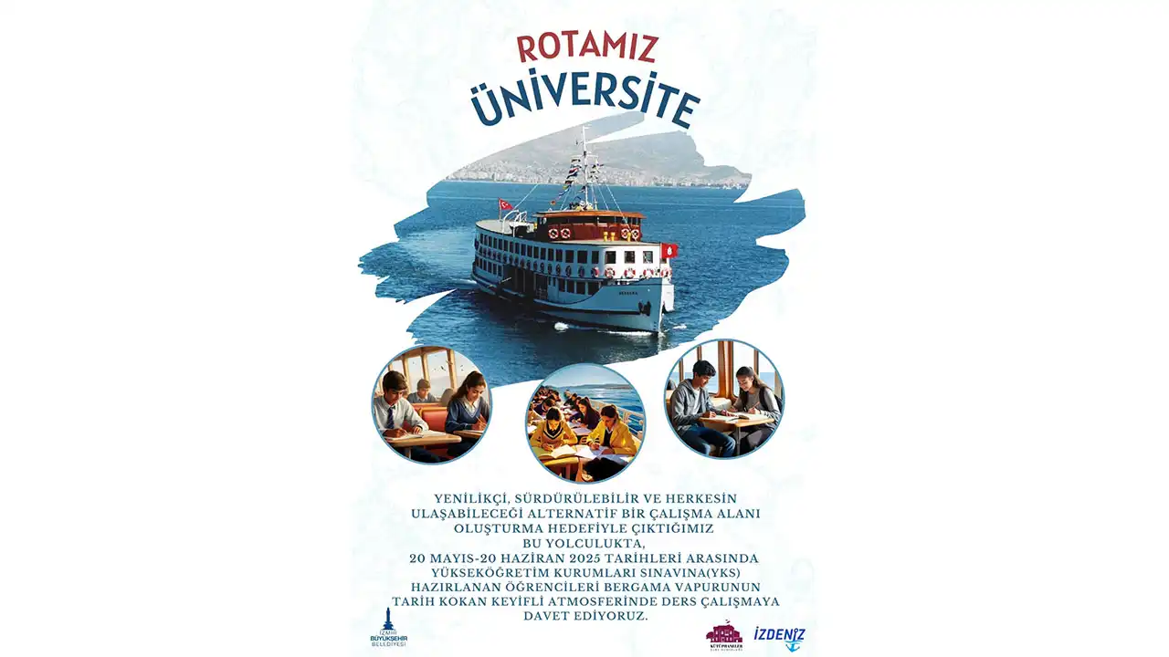 Bergama Vapuru’nda ‘Rotamız Üniversite’ porjesi haberinin görseli