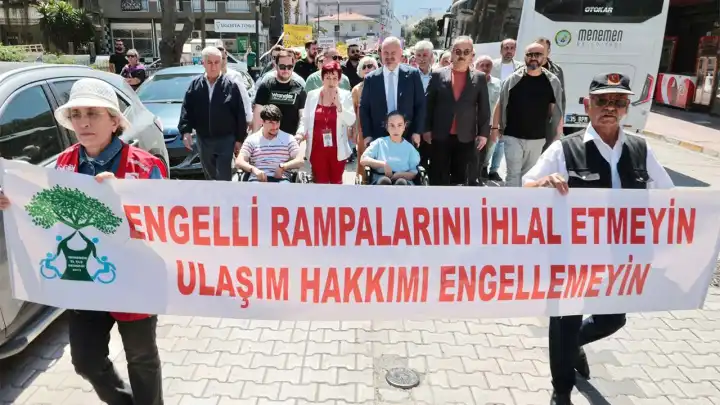 Menemen’de Engelliler Haftası için farkındalık yürüyüşü