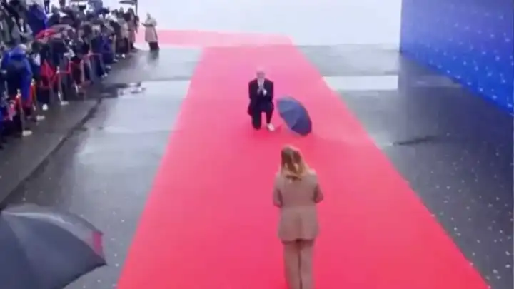 Arnavutluk Başbakanı Edi Rama İtalya Başbakanı Giorgia Meloni'yi diz çökerek karşıladı