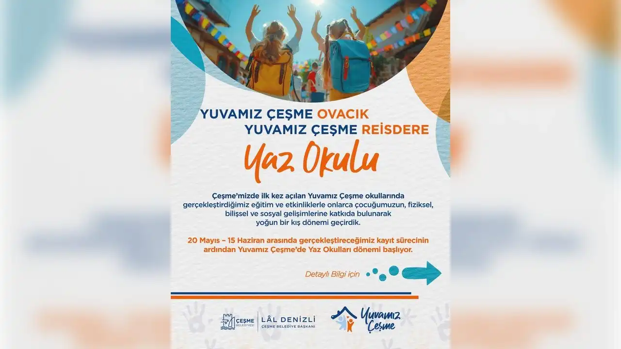 Çeşme'de bir ilk: Yuvamız Çeşme Yaz Okulları başvuruları başladı haberinin görseli