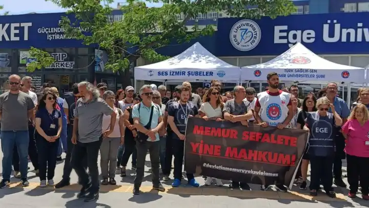 Ege Üniversitesi sağlık emekçilerinden hak mücadelesi: Emeğimizin karşılığını istiyoruz