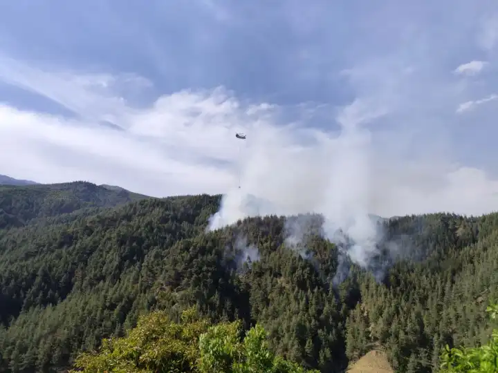 Kahramanmaraş’ta orman yangını: 5 helikopter devrede