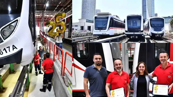İzmir Metro AŞ 25. yılını kutladı, emektar personelini onurlandırdı