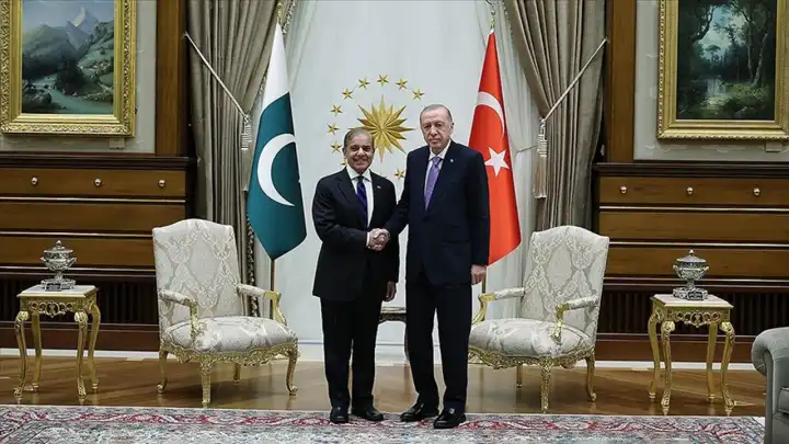 Cumhurbaşkanı Erdoğan, Pakistan Başbakanı Şerif'i kabul ediyor